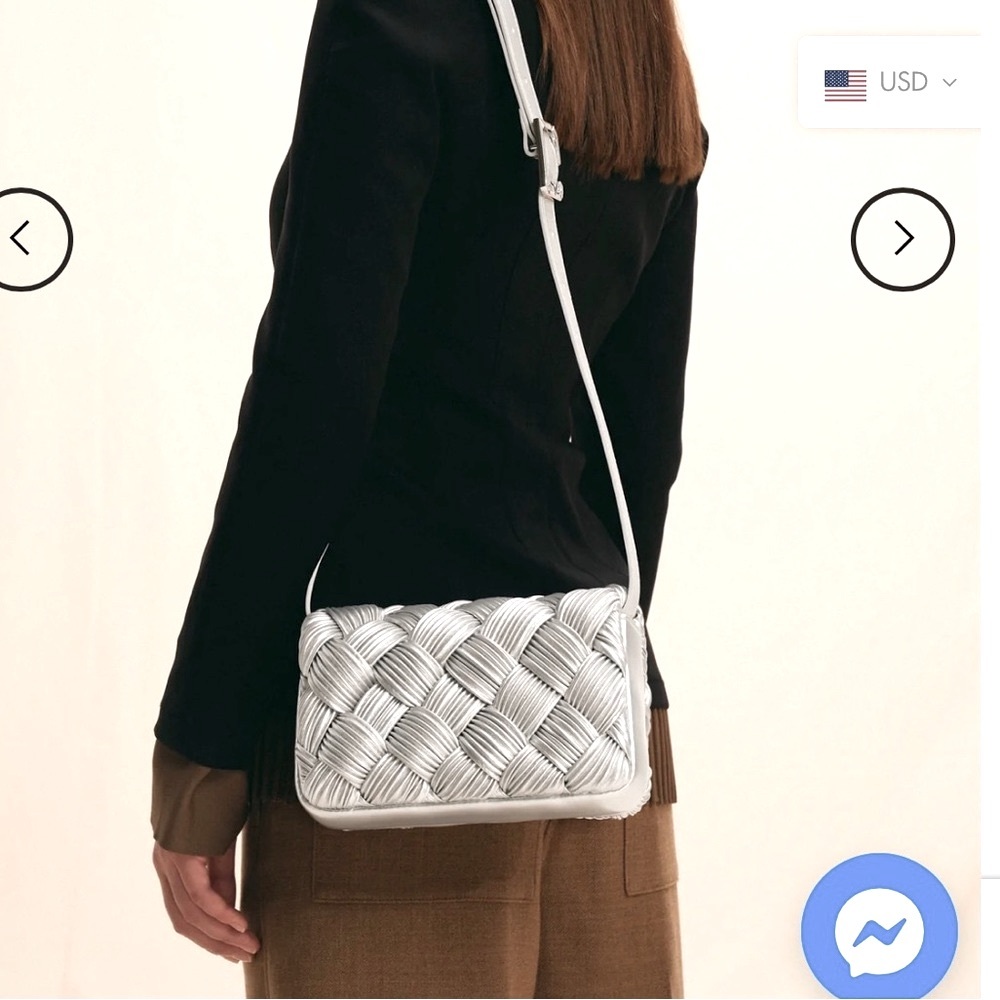 JW PEI Maze Crossbody Silver Bag